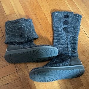 Grey fold over sweater UGGS